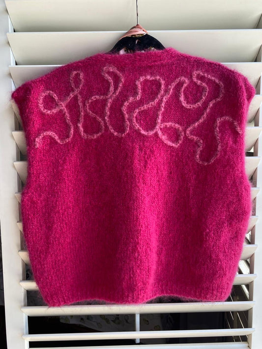 Fuchsia pink vest