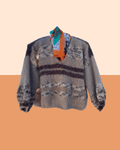 Beige with brown stripe jersey - TWELVE YARNS