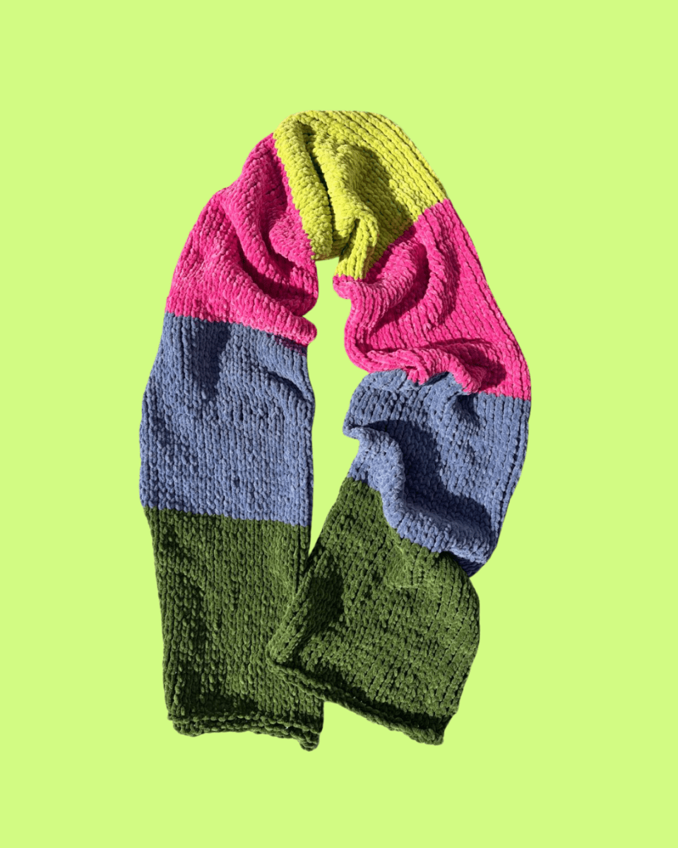 Chunky multi-coloured scarf - TWELVE YARNS