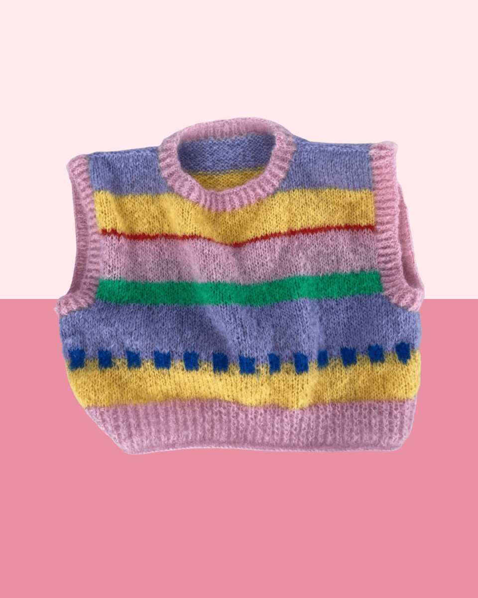 Candy pink vest - TWELVE YARNS