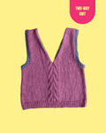 Pink and green reversible vest - TWELVE YARNS