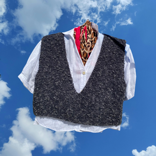 Charcoal sleeveless vest