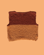 Peach and brown vest - TWELVE YARNS