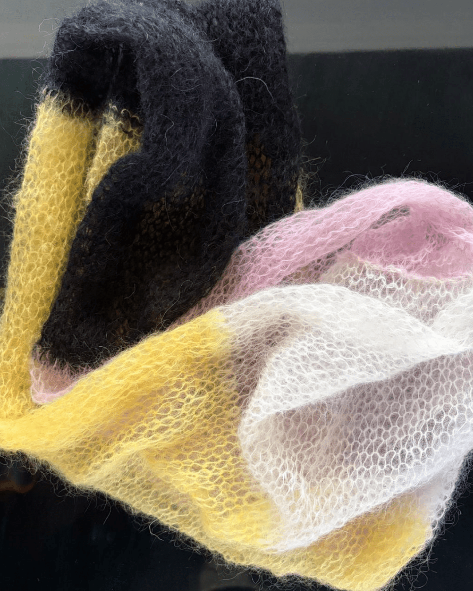 Multi-toned mohair snood - TWELVE YARNS