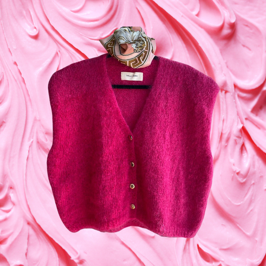 Fuchsia pink vest