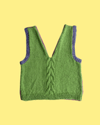 Pink and green reversible vest - TWELVE YARNS