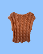 Green and orange reversible top - TWELVE YARNS