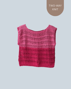 Pink and red reversible knit - TWELVE YARNS