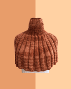 Brown textured cowl - TWELVE YARNS