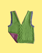 Pink and green reversible vest - TWELVE YARNS