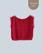 Pink and red reversible knit - TWELVE YARNS