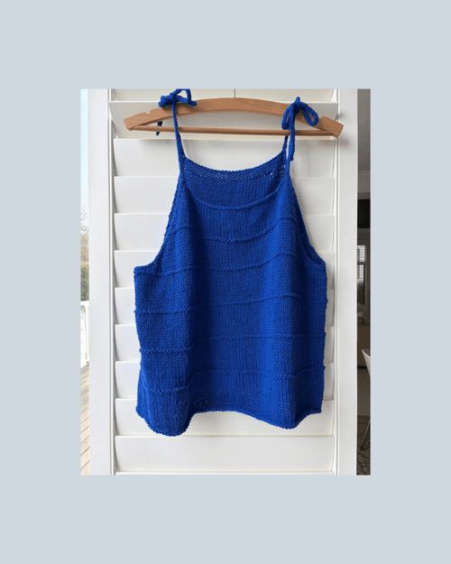 Cobalt blue adjustable camisole - TWELVE YARNS