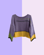 Lilac colour-blocking jersey - TWELVE YARNS