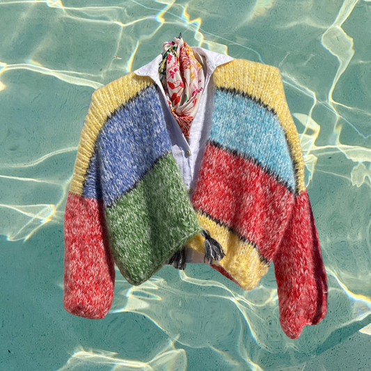 Chunky multi-colour cardigan