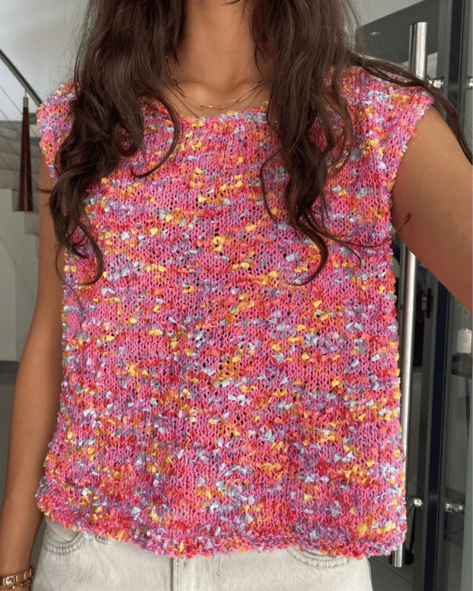 Pink confetti top - TWELVE YARNS