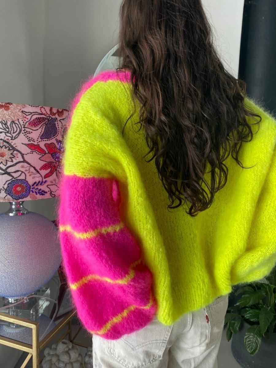 Neon pink and yellow jersey - TWELVE YARNS
