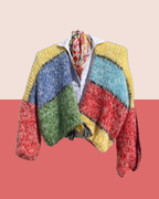 Chunky multi-colour cardigan - TWELVE YARNS