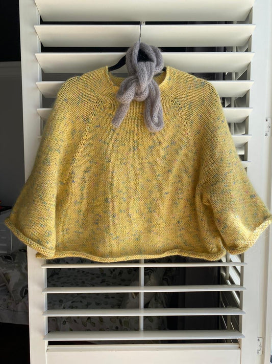 Yellow speckled sweater