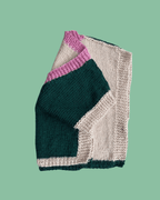 Forest green and pink vest - TWELVE YARNS