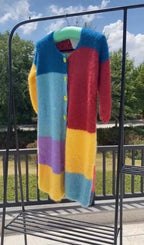 Multi coloured buttoned coat - TWELVE YARNS
