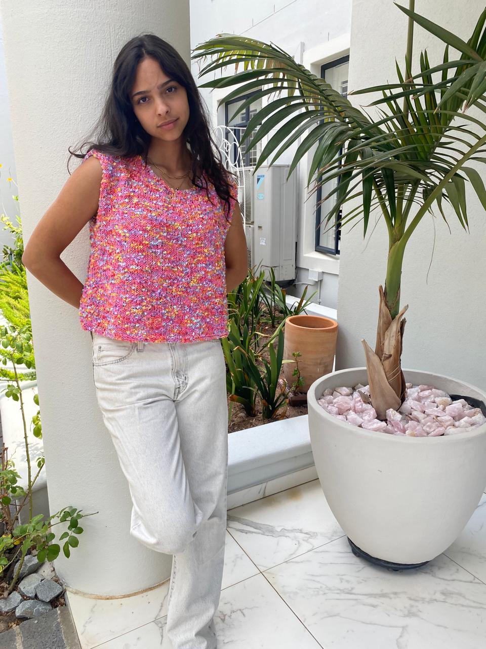 Pink confetti top - TWELVE YARNS