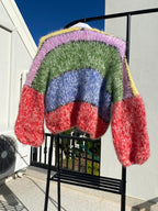 Chunky multi-colour cardigan - TWELVE YARNS