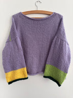 Lilac colour-blocking jersey - TWELVE YARNS