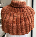 Brown textured cowl - TWELVE YARNS