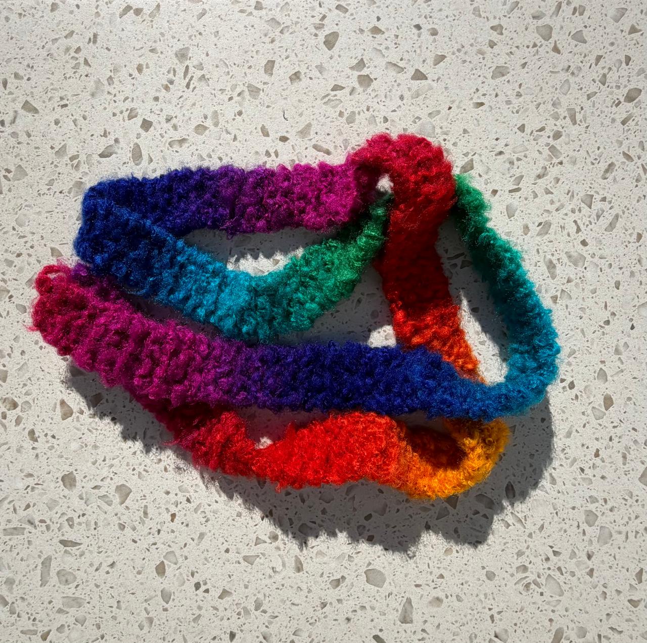 Rainbow wrap scarf - TWELVE YARNS