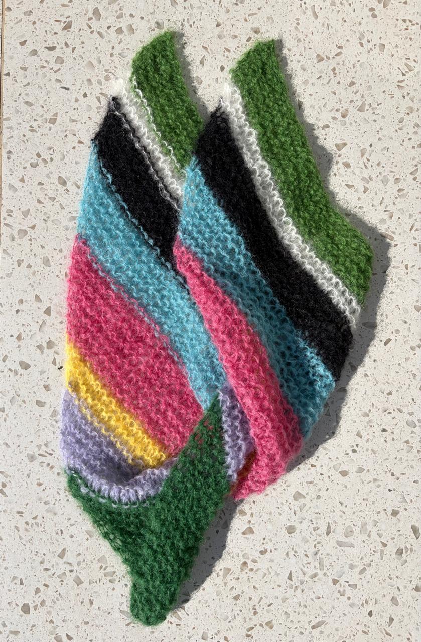 Triangular mohair scarf - TWELVE YARNS