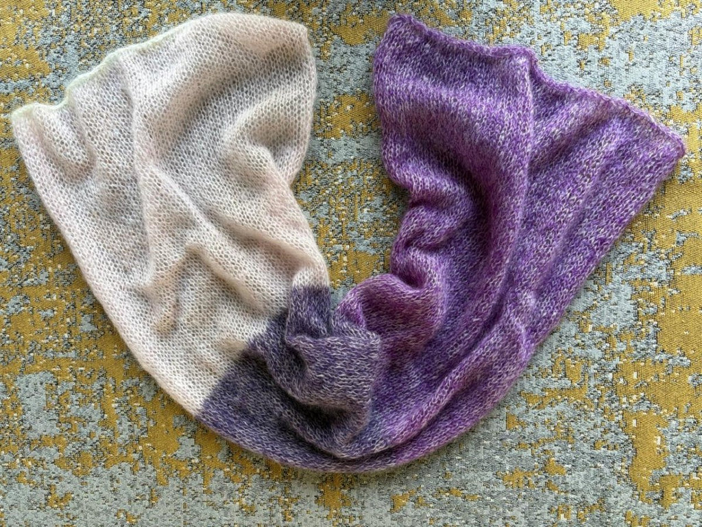 Purple mohair scarf - TWELVE YARNS