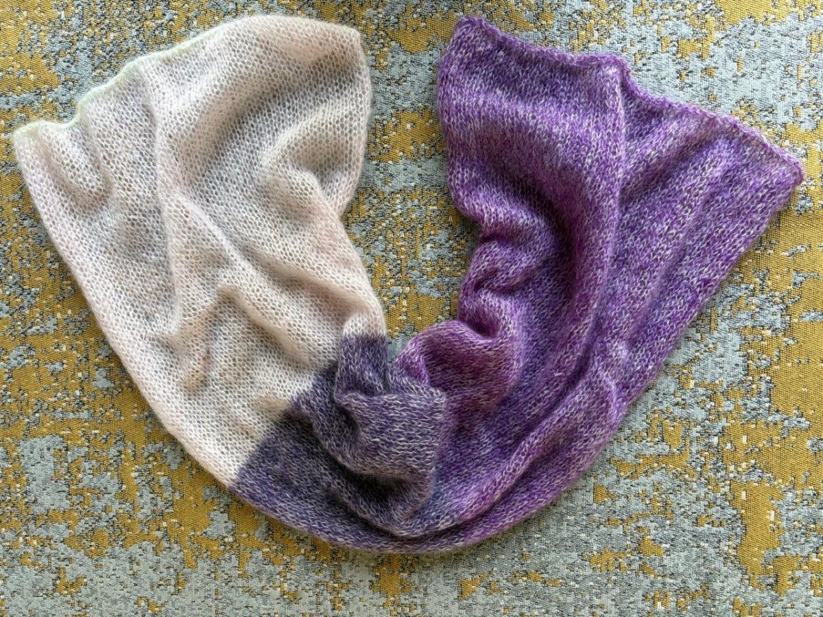Purple mohair scarf - TWELVE YARNS