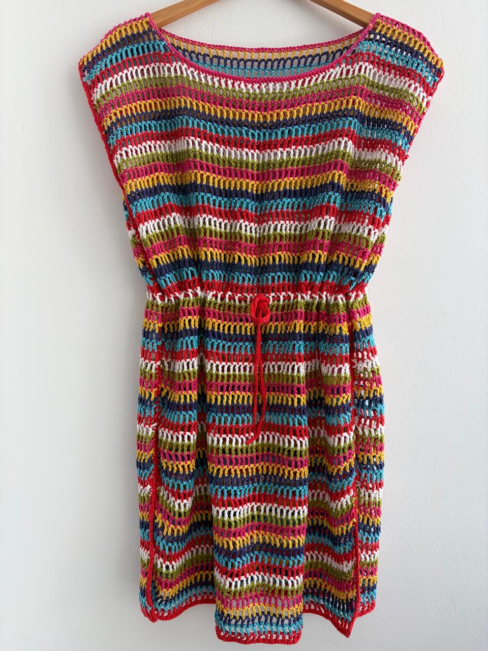 Colourful crocheted dress - TWELVE YARNS