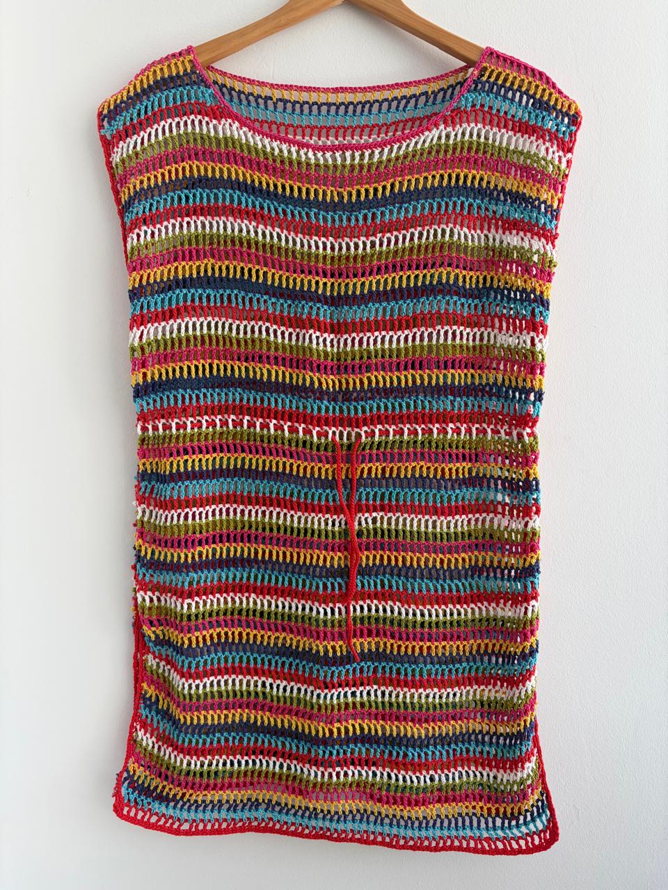 Colourful crocheted dress - TWELVE YARNS