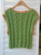 Green and orange reversible top - TWELVE YARNS