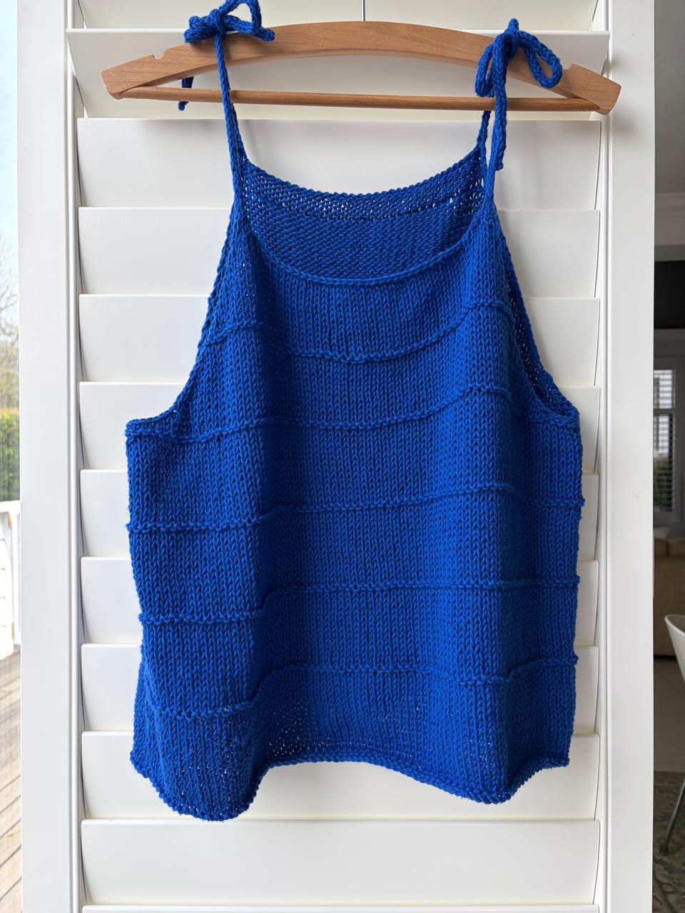 Cobalt blue adjustable camisole - TWELVE YARNS