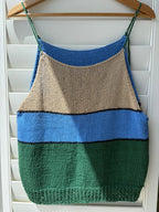 Beige, blue and green camisole - TWELVE YARNS