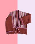 Brown, pink and beige cardigan - TWELVE YARNS