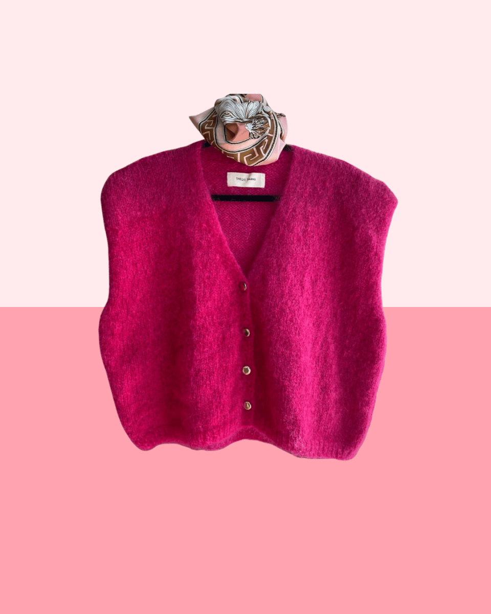 Fuchsia pink vest - TWELVE YARNS