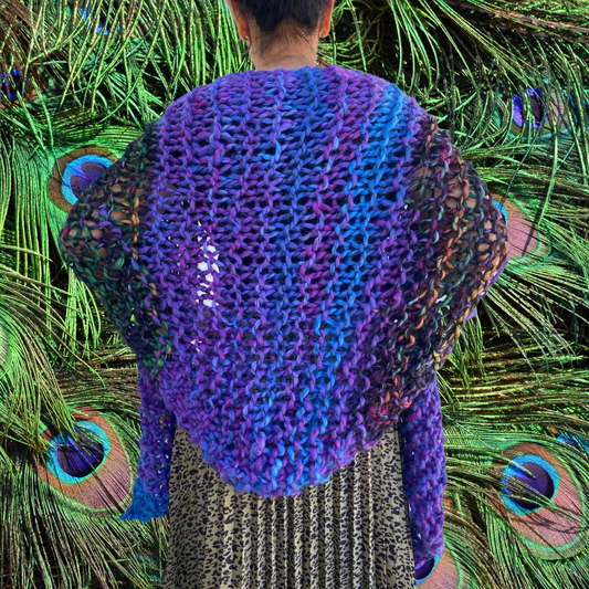 Purple net shawl