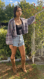 Grey speckled cardigan - TWELVE YARNS