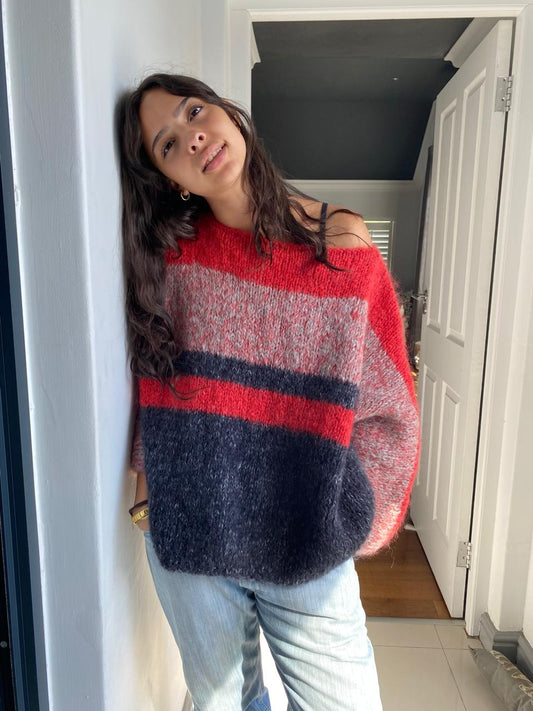 Black and red sweater