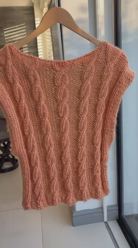 Green and orange reversible top