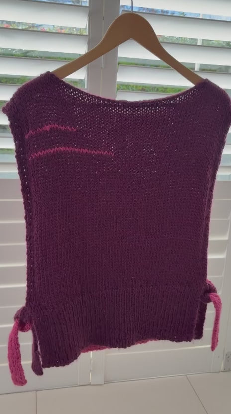 Berry and plum reversible top