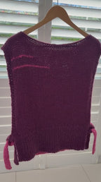 Berry and plum reversible top