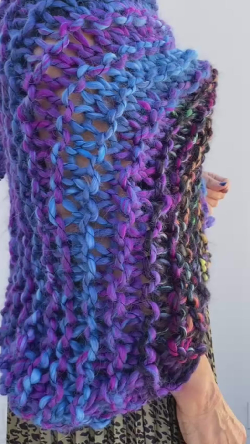 Purple net shawl