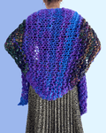 Purple net shawl - TWELVE YARNS